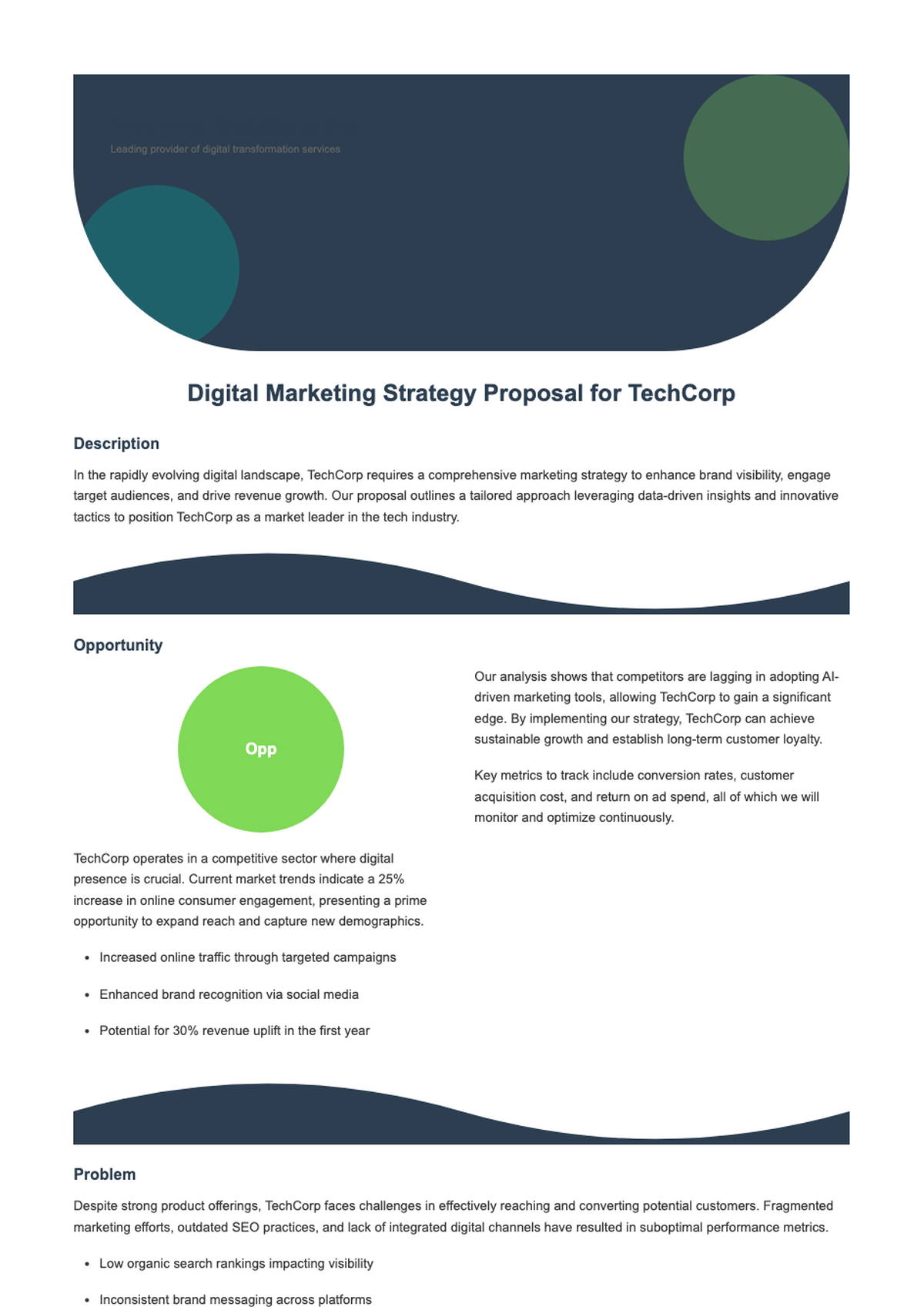 Modern business project proposal template with green and navy design_variant_2